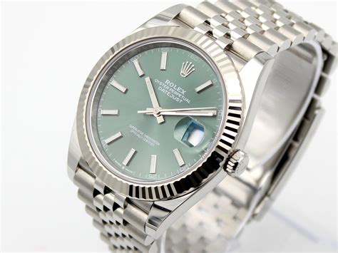 rolex 41 mint green|rolex datejust 41 green dial.